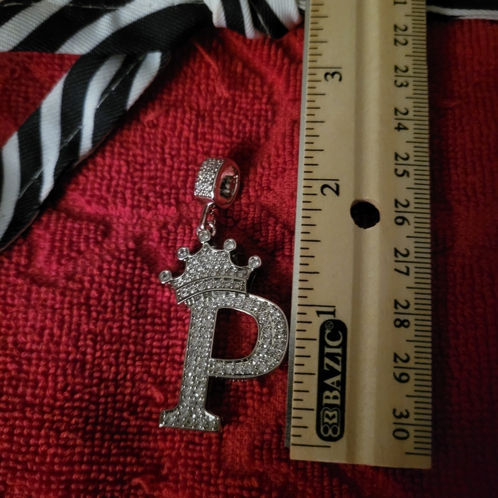 Men's Silvertone (P) Rhinestones Pendant